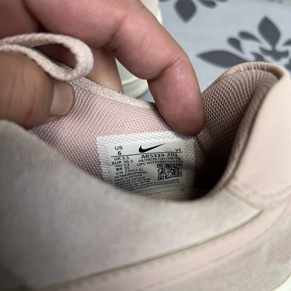 Nike Pink Suede AF1 Platform Sneakers - Picture 5 of 7